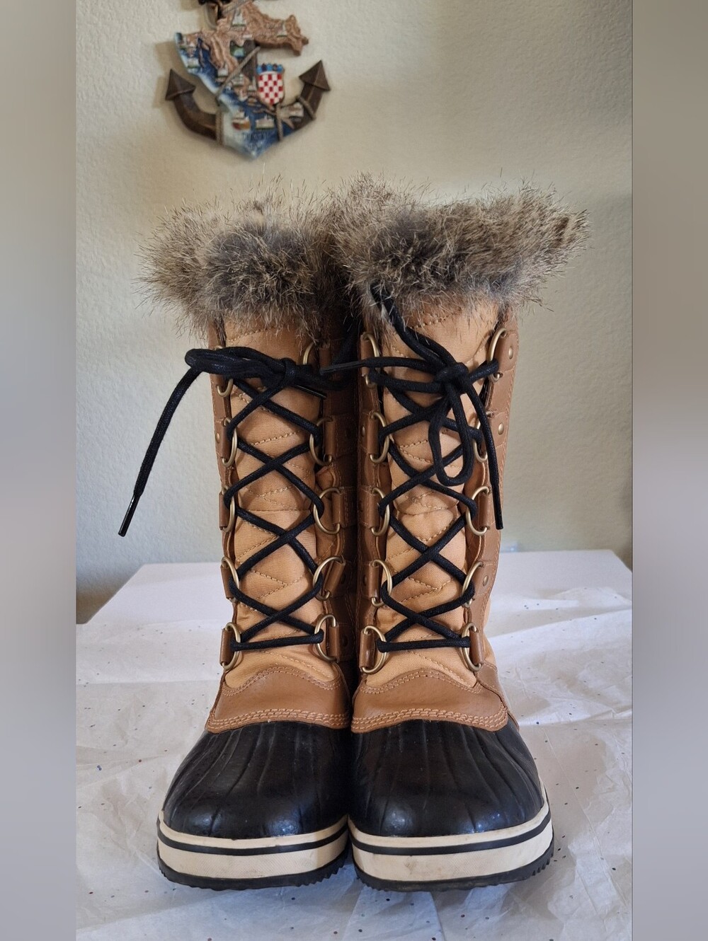 SOREL Women's Tofino II Waterproof Winter Snow Boots Curry /Fawn/Black/Tan Sz7.5 - Picture 4 of 13